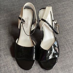 Franco Sarto Patent Leather Impact Peep Toe 6.5